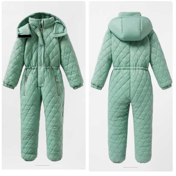 ZARA Quilted Snow suit Snowsuit Jumpsuit - Picture 3 of 9